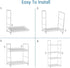 2-Tier Countertop Kitchen Spice Rack Standing Shelf-Bathroom Organizer-Vanity Tray Cosmetic & Makeup Storage,Perfect