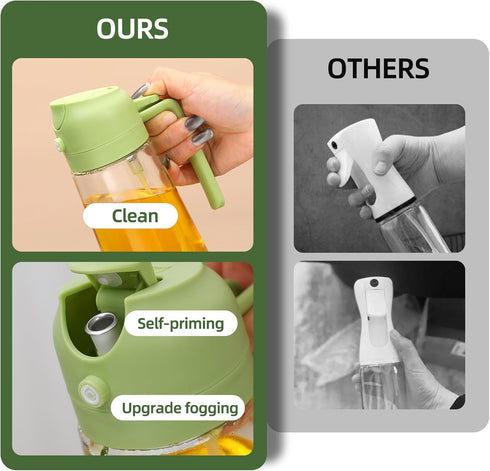 16oz,2 1 470ml (2PCS-White Aovdy Oil Sprayer for Cooking in Olive Oil Dispenser and Oil Sprayer - Olive Bottle Spray