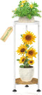 KMOTASUO 2 Tier White Plant Stand Indoor for Large Tall Heavy Duty