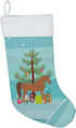 Caroline's Treasures BB9278CS Arabian Horse Christmas Stocking, Teal Fireplace Hanging Decor for Holidays