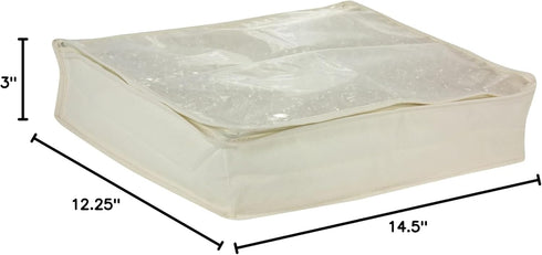 Household Essentials Sweater Storage Bag, Natural Canvas, Set of 2