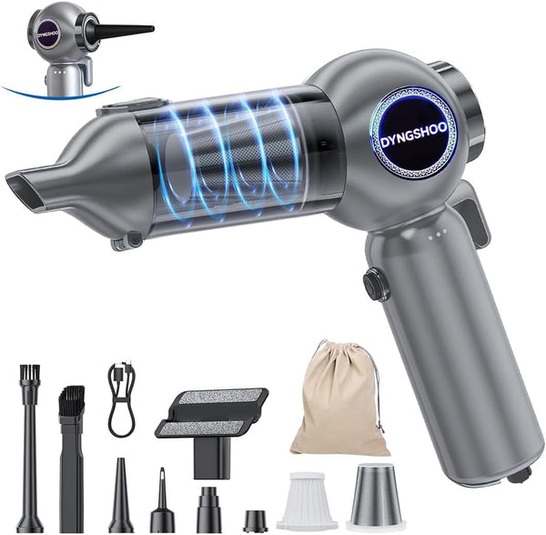 LOQFGDW Handheld Car Vacuum Portable CordlessEquipped with a one-Touch Window Breaker and Seatbelt