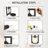 2 OYEFLY DIY Pcs Wall Sconce Candle Holder,Metal Wall Art (Black)