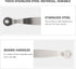 Cutting Board Handles Cabinet Pulls: 3pcs Stainless Steel Drawer Handles for Kitchen Butcher Board, Side Pulls