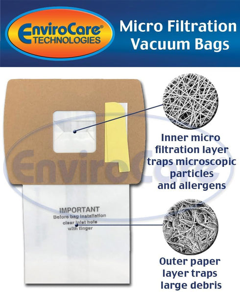EnviroCare Replacement Vacuum Bags for Oreck Super-Deluxe Compact and Buster B Canister Vacuums, 12 Pack