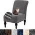 HFCNMY Armless Chair Cover,Stretch Velvet Armless Accent Chair Cover Slipcover Soft with Elastic