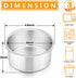 P&P CHEF 4 Inch Round Cake Pan Set - 3 Stainless Steel Round Baking Layer Pans for Layer Birthday Cake, Dishwasher Safe