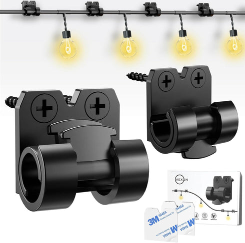 VEXON Hooks for Outdoor String Lights Clips: 25pcs Christmas Light Clips with