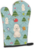 Caroline's Treasures BB4730OVMT Christmas Poodle White Oven Mitt - Heat Resistant for Hot Pans, Kitchen Mitt
