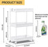 3 SPACEKEEPER Storage Rolling Cart, Tier Laundry Room Organization Utility Cart Bathroom Organizer Mobile Shelving Unit