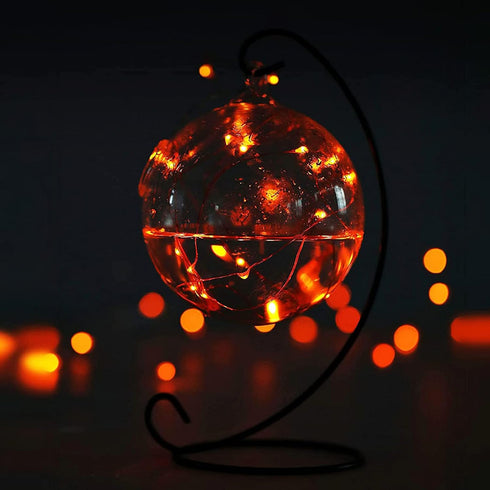 12 Pack 7 20 Orange Halloween Lights Battery Operated String Lights Feet Led Fairy Lights Waterproof Mini Lights Silver