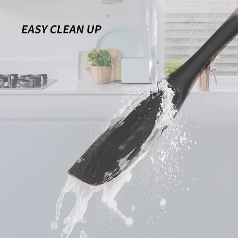 Silicone Cookware Set, 5 Pcs Kitchen Accessories, Easy to Clean Nonstick Silicone Kitchen Utensils, Black
