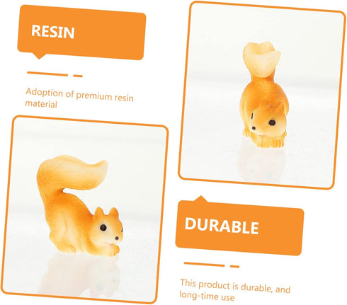 Yardwe 50 Pcs Micro Landscape Squirrel Miniature Figurine Bonsai Decor, Chipmunk Ornament for Small Garden