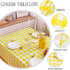 MANGATA CASA Yellow Gingham Tablecloth for Rectangle Tables, Waterproof Kitchen & Table Linens, Light Yellow 60x102in