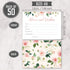 Set of 50 Double Sided Floral Advice and Wishes Cards for Bridal Shower, Baby Shower, Wedding, Graduation, and