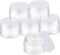 SATINIOR 6 Pack 4 oz Plastic Jars with Lids, Refillable Leakproof Round Empty Jars for Travel & Kitchen