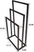 3 3 Metal Towel Racks Bars for Bathroom Freestanding Drying Shelf Tier Storage Organizer Washcloths Holder (Black)