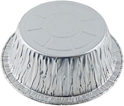 PACTOGO Disposable Aluminum 5 3/4" Meat Pot Pie - Extra Deep Pan Baking Tin, Pack of 25