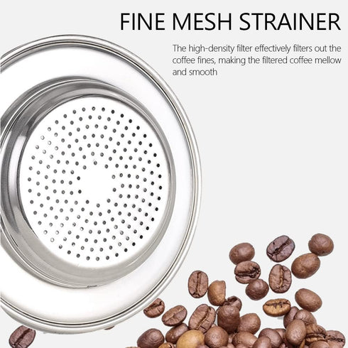 Zopsc Stainless Steel Coffee Filter Cup, Vietnamese Drip Filter Maker Infuser for Home Coffee (Gold)