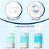 LasVacde 2.5L 30H 28dB Humidifiers for Bedroom, Top Fill Cool Mist Humidifiers for Large Room, Easy to Fill & Clean