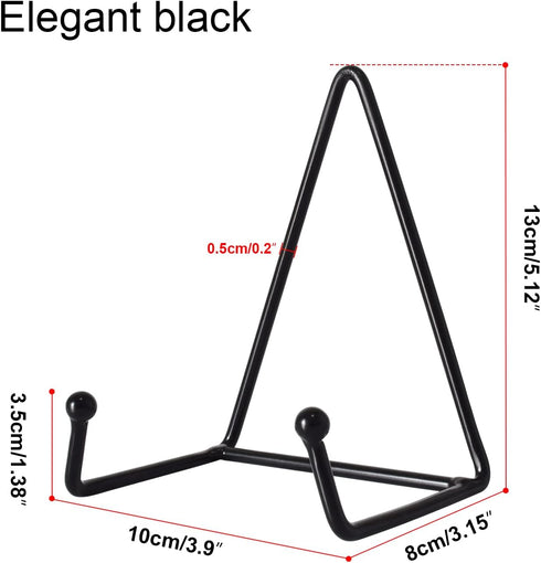 4 Pack 5 Inch Wall Mount Plate Display Hanger, Wall Easel Holder, Tabletop Plate Stand for Decorative Plates, Arts