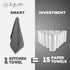 Infinitee Xclusives 100% Cotton Kitchen Towels, 15x25 Inch Ultra Soft Tea Towel, Super Absorbent Terry Dish Towels
