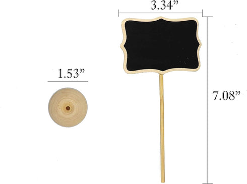 FGen 30pcs Creative Small Blackboard Wedding Gift Home Decoration Crafts Wooden Blackboard Bar Table Decoration