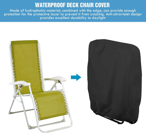 SXAOZYRS 2 Bag(32.3" 7.9" 36.6" Zero Gravity Chair Covers PCS, Outdoor Zero Gravity Folding Patio Chair Covers