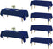 Fokitut 6 Pack Rectangle Tablecloth, 60x102 Inch, Stain Resistant and Wrinkle Polyester Table