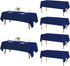 Fokitut 6 Pack Rectangle Tablecloth, 60x102 Inch, Stain Resistant and Wrinkle Polyester Table
