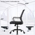 Home Office Chair Ergonomic Desk Chair, Swivel Rolling Computer Chair with Lumbar Support, Adjustable Stool (Black)