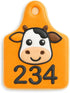 Cow Ear Tag/Animal Ear Tag 4 Inch Cutting Board Cookie Cutter, Tin Plated Steel, Made in the USA