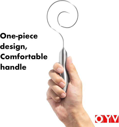 Seamless 18/10 9" OYV Dough Whisk, Stainless Steel Danish Dough Wisk, Bread Whisk for Sourdough, Cookies, Pizza