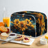 Plus Size 4 Slice Toaster Cover Splash Oil Painting Sunflower, Dust Protection for Microwave Oven (16x16") 2PCS