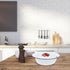 MAGICLULU Vintage Enamel Bowl, Round Tray with Strawberry Pattern, Metal Nesting Food Bowl, 20cm
