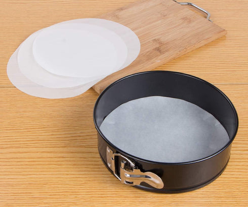 Webake Springform Pan Set 7 Inch Cheesecake Pan Leakproof Round Baking Cake Mold with 30 Pcs Parchment Paper Liners