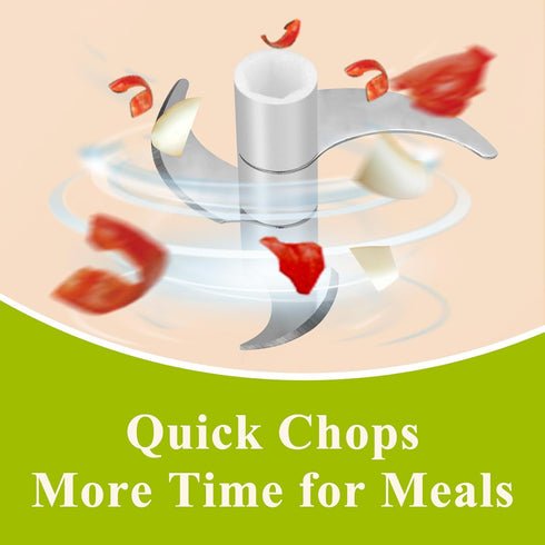 Electric Garlic Chopper 250ml, Mini Cordless Food Processor with 304 Stainless Steel Blade