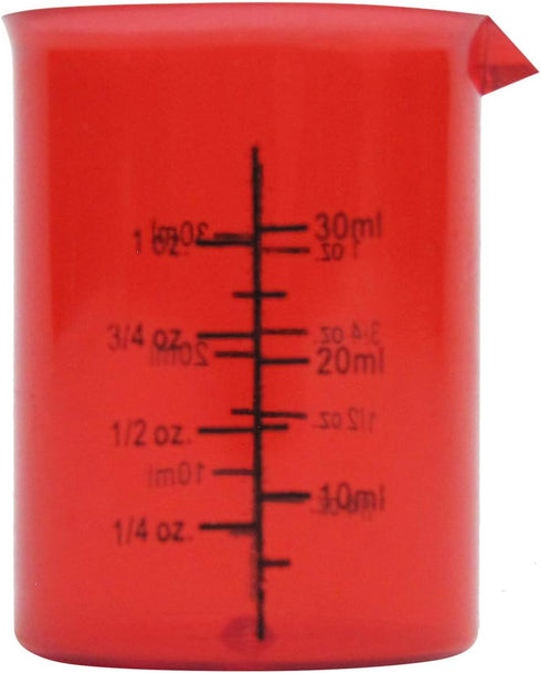 Treasure Gurus Novelty Chemistry Beaker Plastic Drink Shot Glass Set - 4 Glasses Science Flask Party Supply