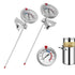 Candy Thermometer (2 Pack): 12" Probe & Pot Clip, Oil Thermometer for Deep Frying, Cooking Meat