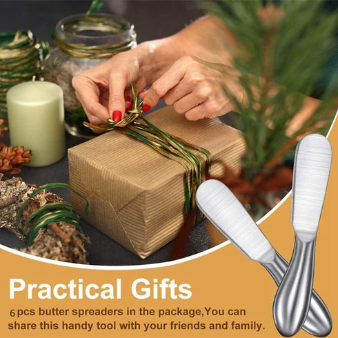 Spreader Knife Set, 6-Piece Stainless Steel Cheese and Butter Knives, Perfect Gifts for Any Occasion
