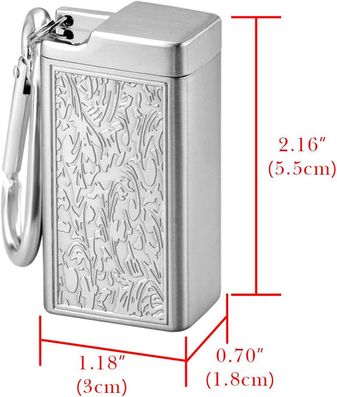 Linkidea 2 Pack Metal Ashtray with Lid - Small Portable Cigarettes Cigars Ashtray for Travelling, Camping, Indoor, Home