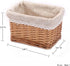 Rectangular Wicker Storage Basket & Bins Container, Organizer Box (Small)