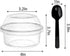WUWEOT 50 Pack Plastic Dessert Cups, 12 oz Clear PET Dessert Bowls, Disposable Parfait Cups with Lid (No Hole) for Ice Cream Fruit Iced Cold Drinks Dessert Yogurt Cereal Parfait Puddings Mousse