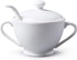 WM Bartleet & Sons 1750 Traditional Porcelain Sugar Bowl with Lid & Spoon, White