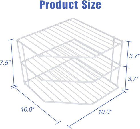 AKAZA 3-Tier Counter Counter Corner Shelf and Cabinet Organizer - Cabinet Storage Shelf Rack, ShelvesKitchen