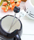 Honbay 2PCS Cute Cat Spoon - Stainless Steel Tea Spoon for Cat Mug, Black and White