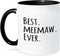 3dRose Best Meemaw Ever Mug, 1 Count, Black