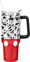 Cartoon Mouse Tumbler 40 Oz - Stainless Steel Insulated Travel Coffee Mug with Lid and Straw, Birthday Gift
