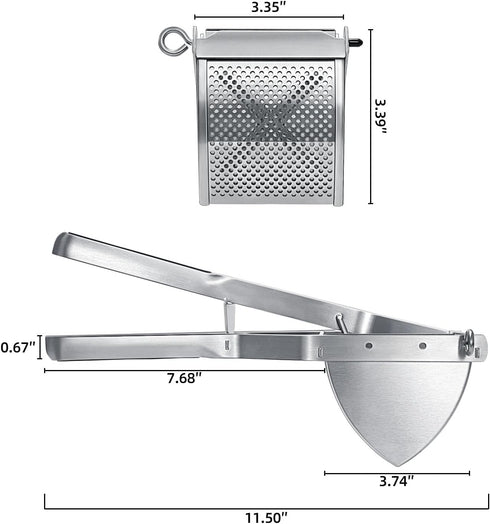 Sopito Stainless Steel Potato Ricer, Commercial and Home Use Potato Masher