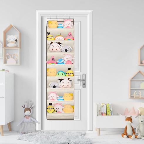 Closet SLEEPING LAMB Over The Door Shoe Organizer for with Large Deep Pockets, Narrow Shoe Rack for Door Hanging Boots